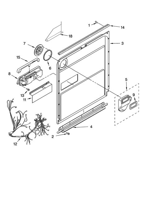 kitchen aid dishwasher parts diagram